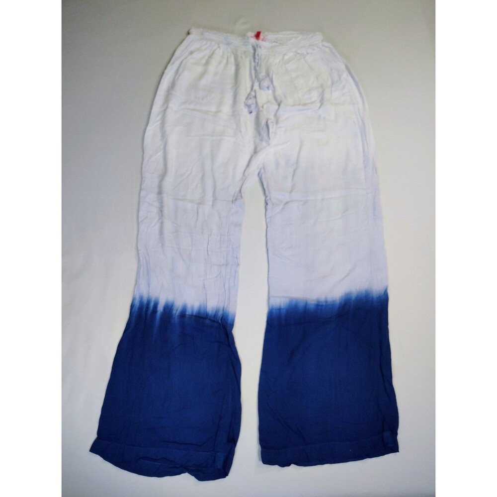 Southern Breeze Purple Blue Ombre Pants Sz M Coastal Beach Boho Lagenlook Hippie